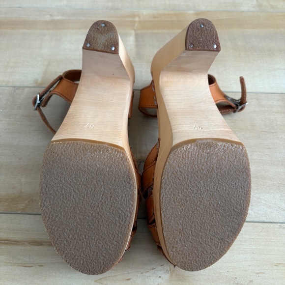 Swedish Hasbeens Pearl Sky High Leather Sandals - Picture 3 of 4